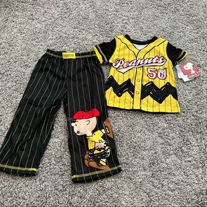 Peanuts 3T Pajama Set NWT